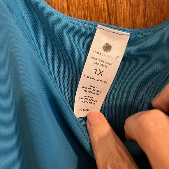 Yogalicious Teal Bra Dress - Picture 3 of 3